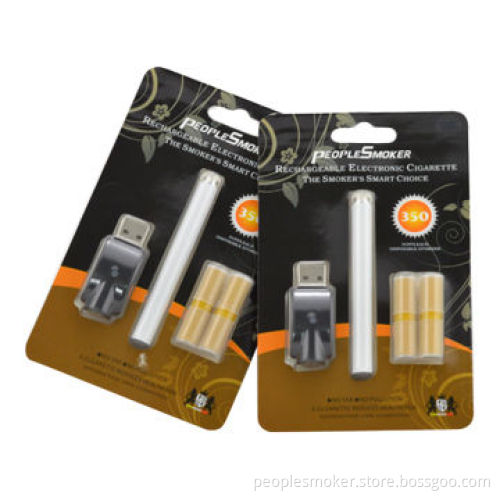 Electronic Cigarette Starter Kit, 2 Pieces Disposable Cartomizers with Auto or Manual Battery